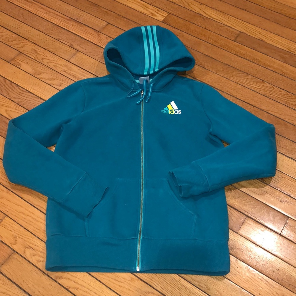 Adidas zip up hooded sweatshirt